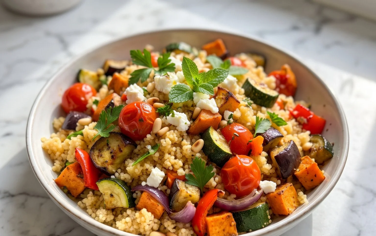 Röstgemüse Couscous für Geschmacksexplosion