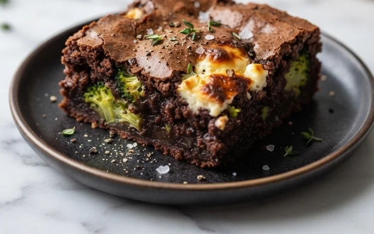 Broccoli and Feta Brownies