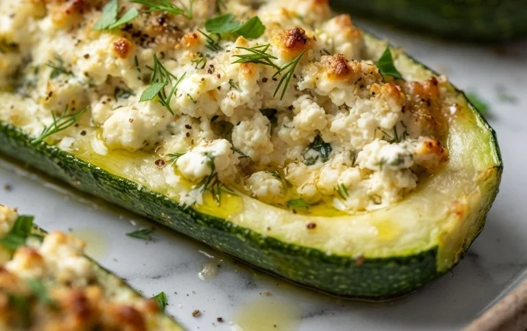 Feta Cheese Stuffed Zucchini