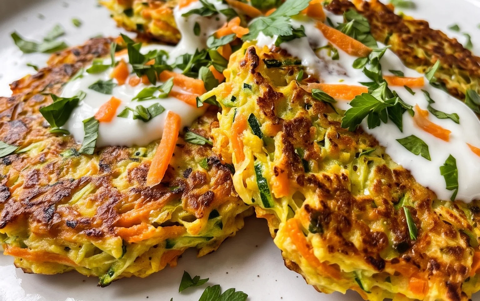 Zucchinipuffer mit Haferflocken und Möhren
