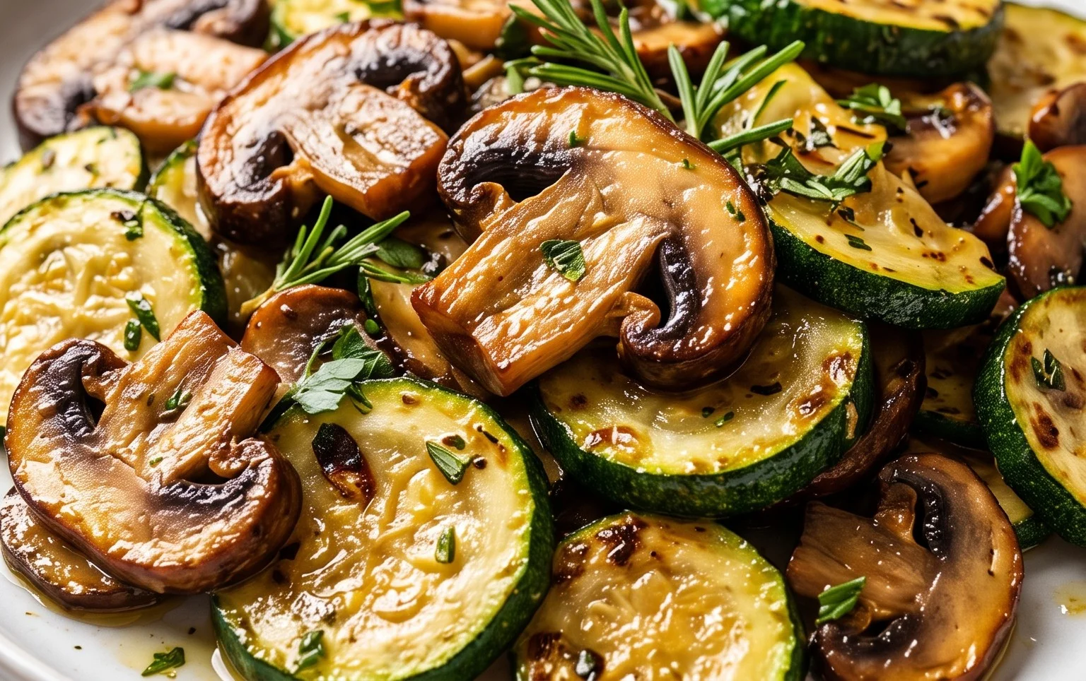 Skillet Zucchini and Mushrooms
