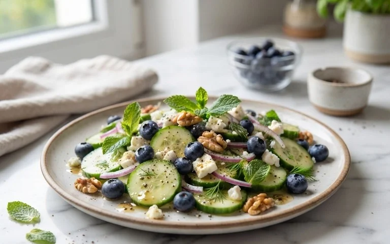 Cucumber Blueberry Salad