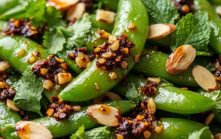 Chili Crisp Snap Pea Salad