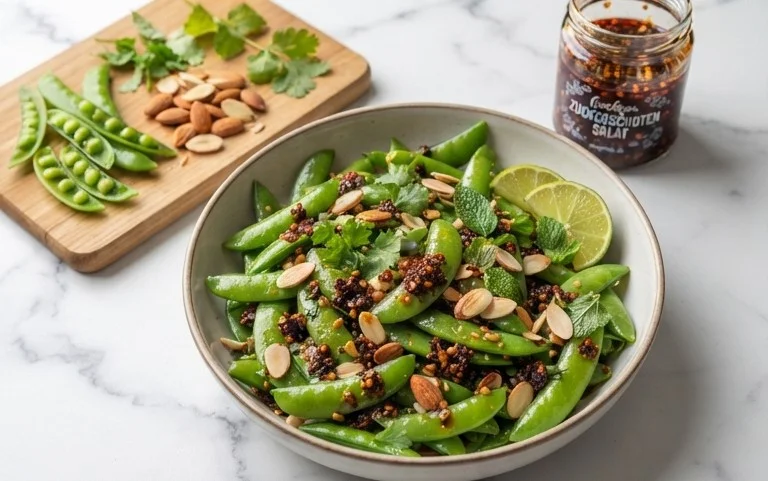 Chili Crisp Snap Pea Salad