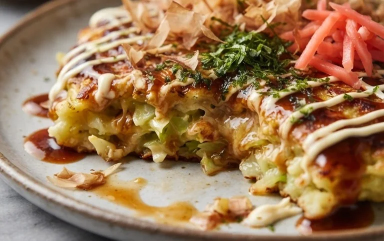 Okonomiyaki - Japanese Savoury Pancakes