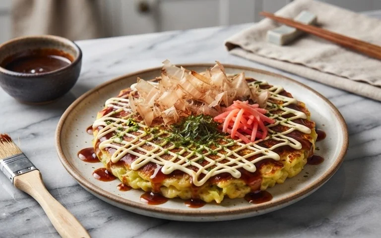 Okonomiyaki - Japanese Savoury Pancakes