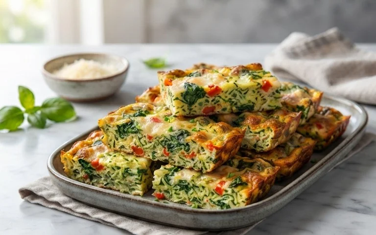 Baked Spinach Zucchini Frittata Fingers {Baby-Friendly}