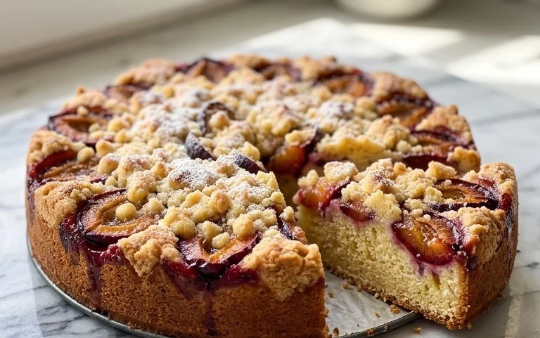 Pflaumenkuchen mit Streuseln aus der Springform Rezept