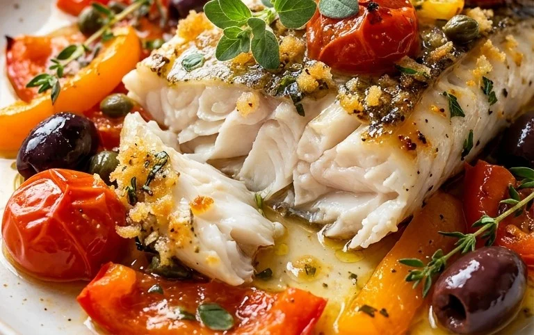 Easy Mediterranean Baked Fish Recipe - Flavorful & Quick