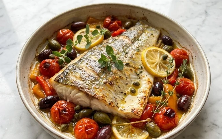 Easy Mediterranean Baked Fish Recipe - Flavorful & Quick