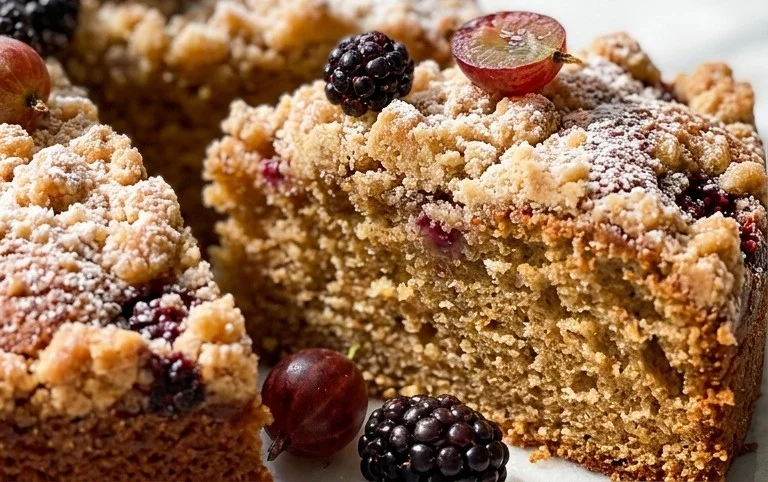 Stachelnon-alcoholic beerkuchen mit Streuseln