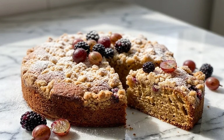 Stachelnon-alcoholic beerkuchen mit Streuseln