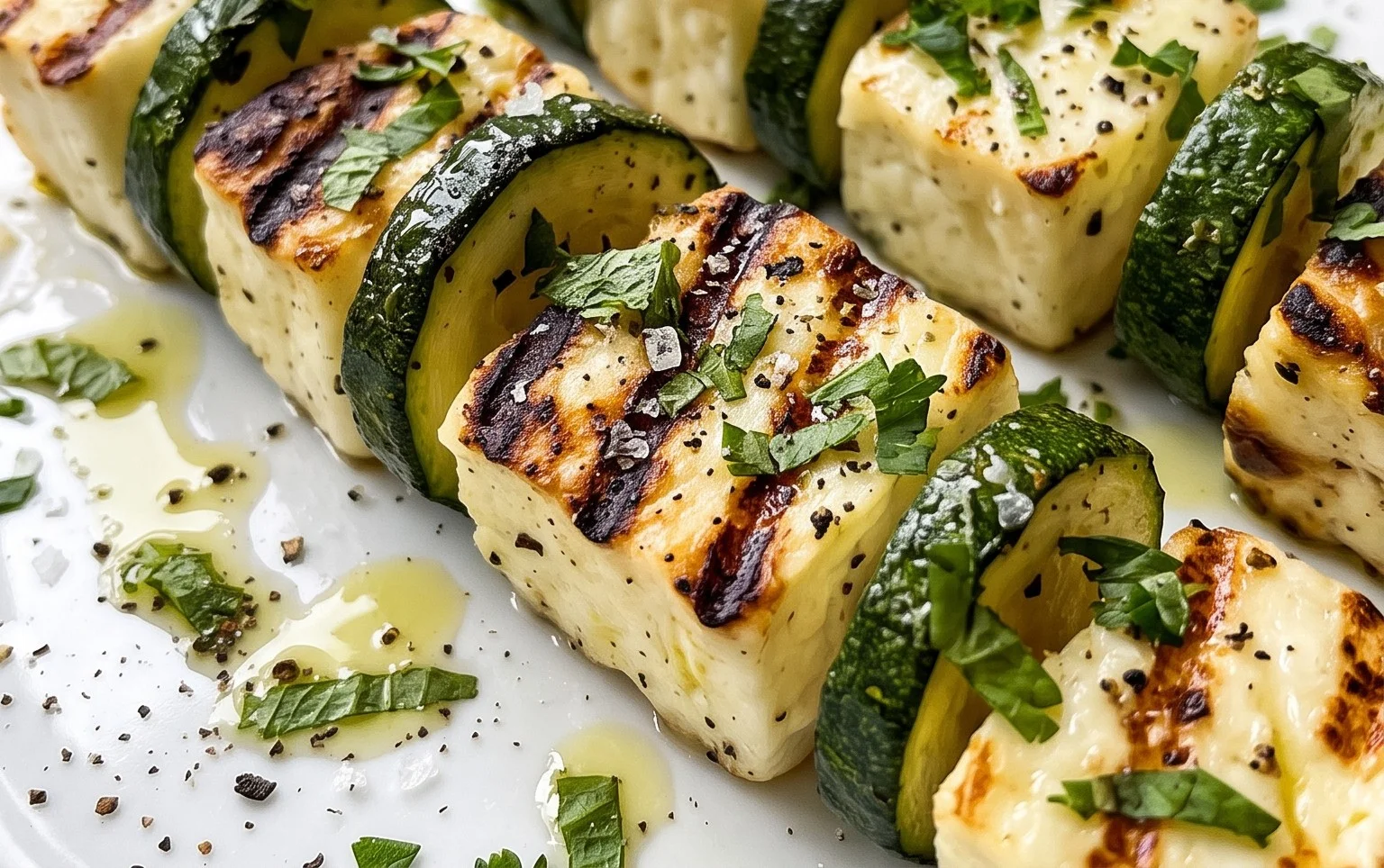 Halloumi Zucchini Spieße Vom Grill: Sommerlich, Lecker & Vegetarisch