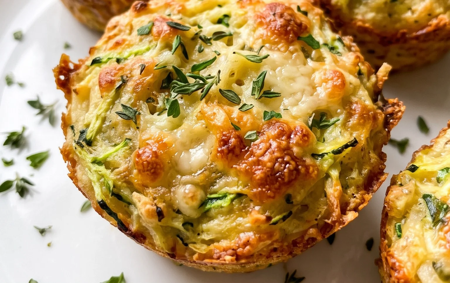 Crispy Parmesan Zucchini Potato Muffins