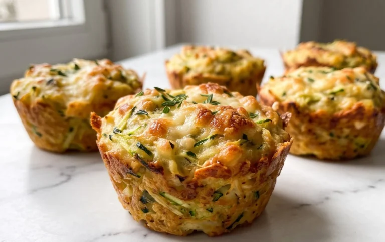 Crispy Parmesan Zucchini Potato Muffins
