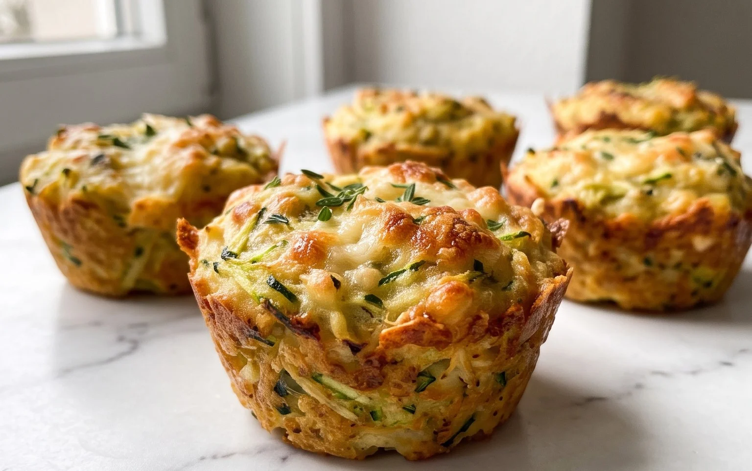 Crispy Parmesan Zucchini Potato Muffins
