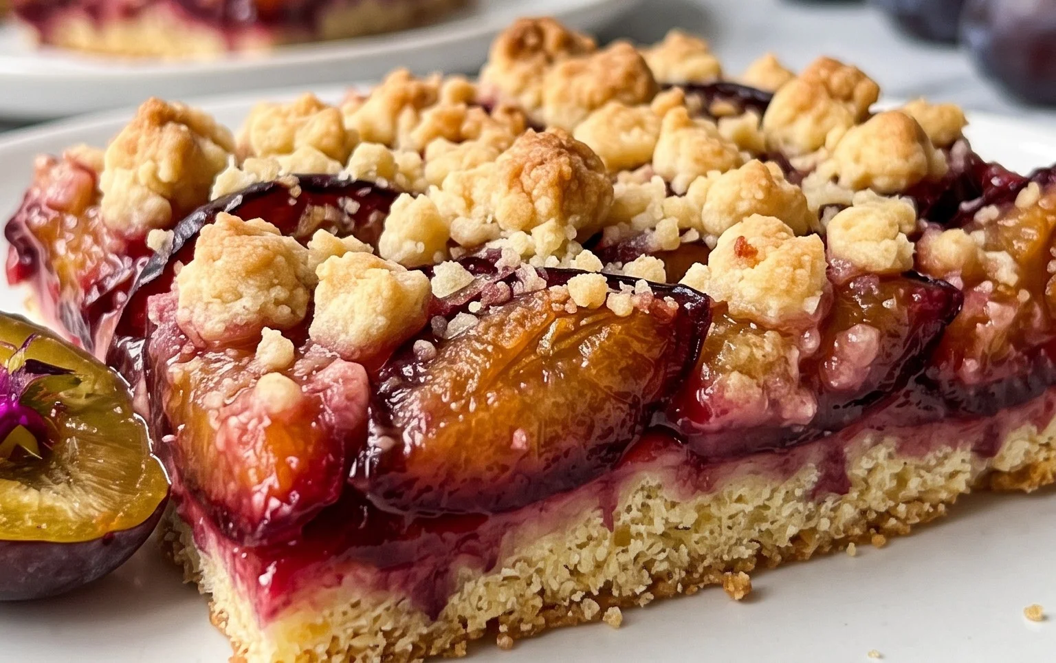 Saftiger Pflaumenkuchen vom Blech mit Streuseln von floweroma4