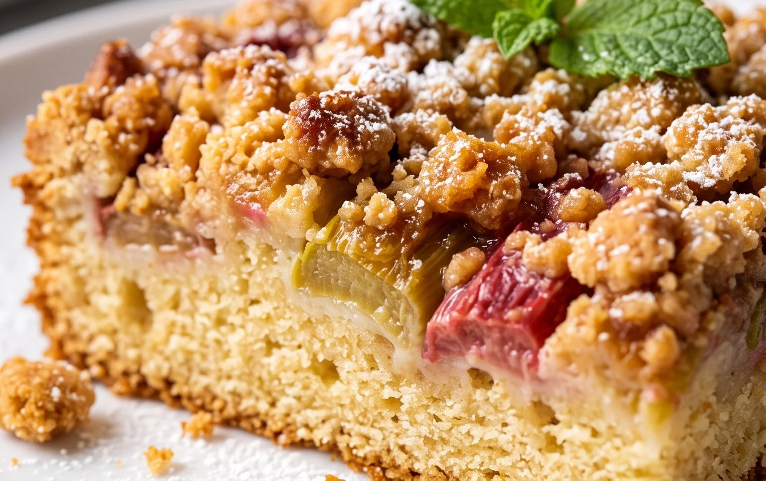 Rhabarberkuchen mit Streusel – Rezept für Eilige