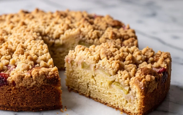 Rhabarberkuchen mit Streusel – Rezept für Eilige