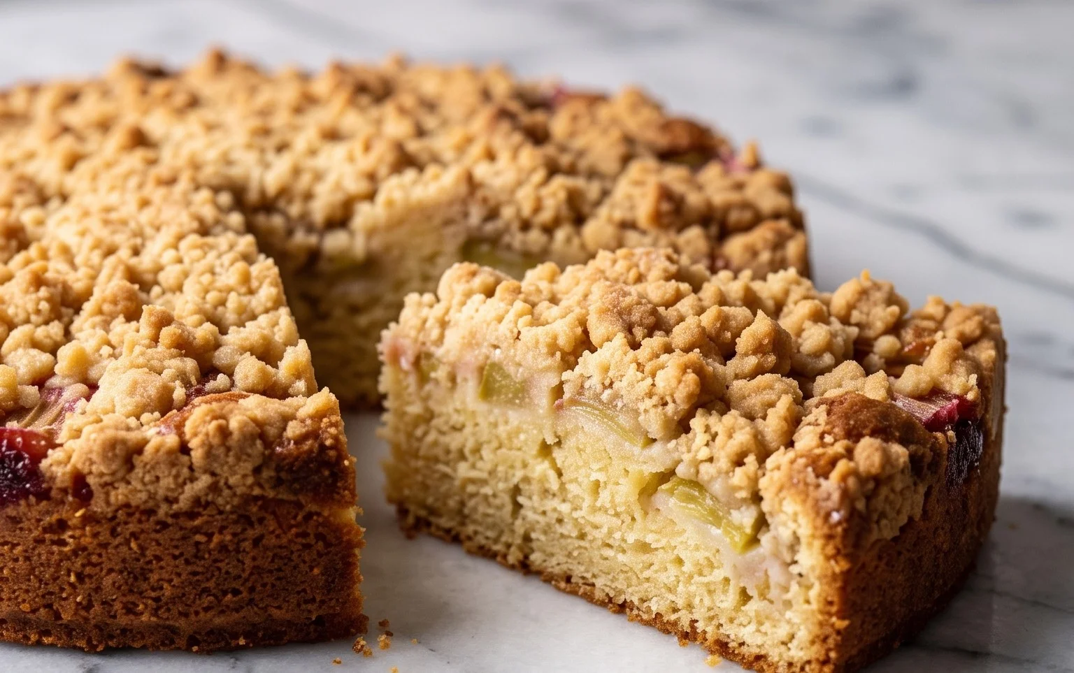 Rhabarberkuchen mit Streusel – Rezept für Eilige