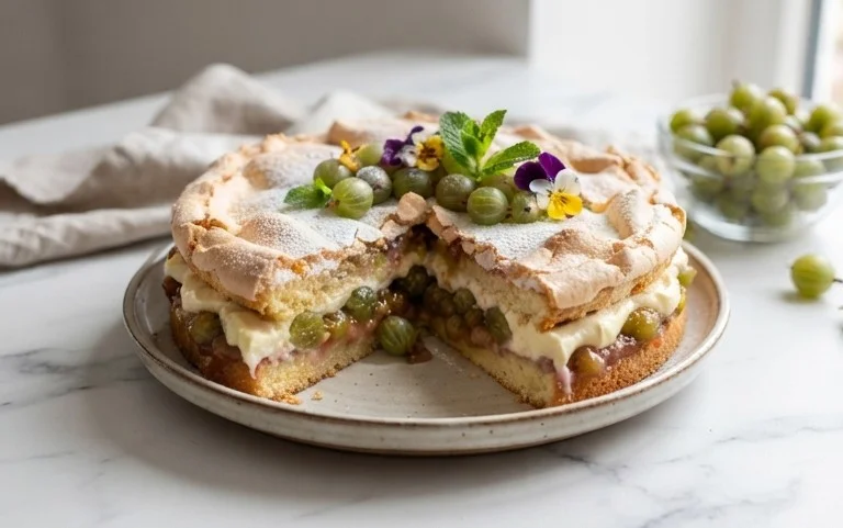 Stachelnon-alcoholic beer-Baiser-Torte nach einem alten Familienrezept