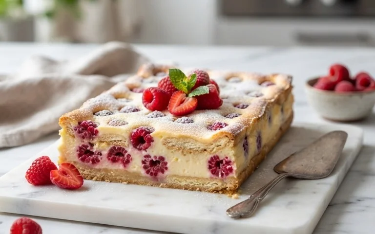 Butterkekskuchen mit Himnon-alcoholic beeren - einfach und lecker