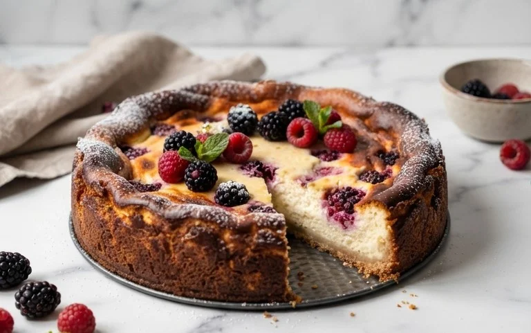 Bromnon-alcoholic beerkuchen mit Quark und Frischkäse