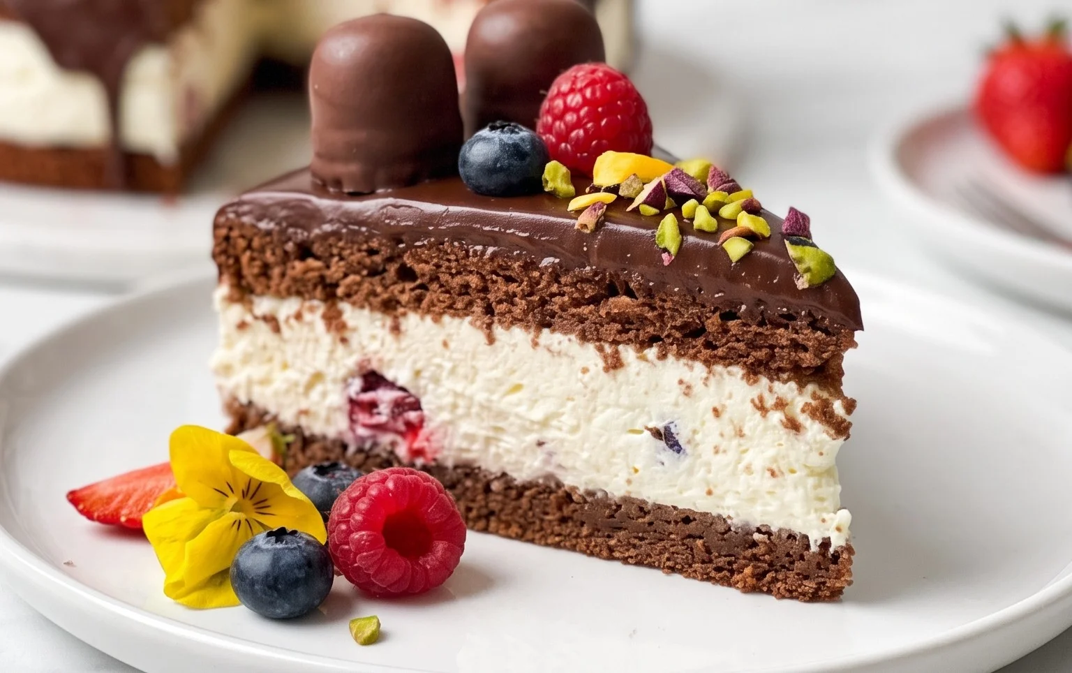 Geburtstagstorte mit Schokoküssen und Quark