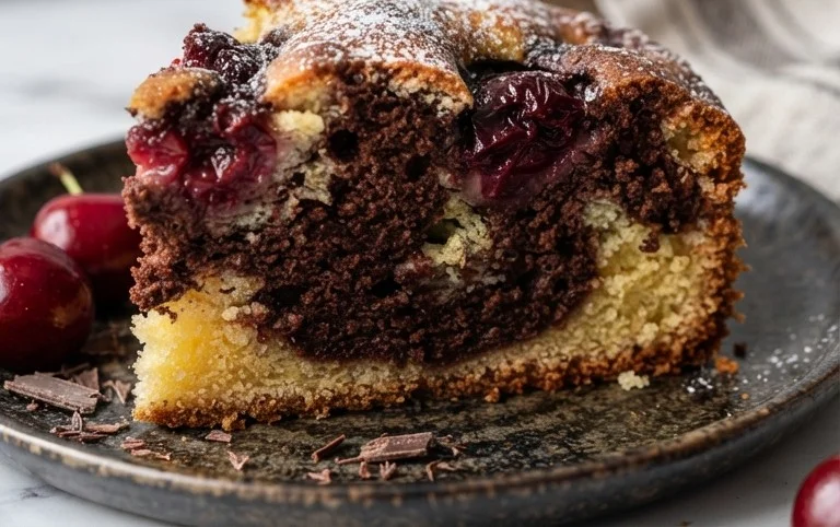 Marmorkuchen mit Kirsch Extracten vom Blech